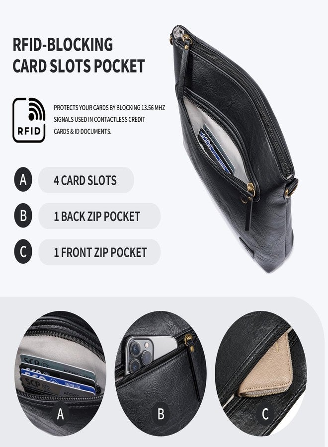 Pomelo Best Crossbody Bags for Women Trendy Vegan Leather Hobo Handbags Fashion Shoulder Purse Black - Image 3