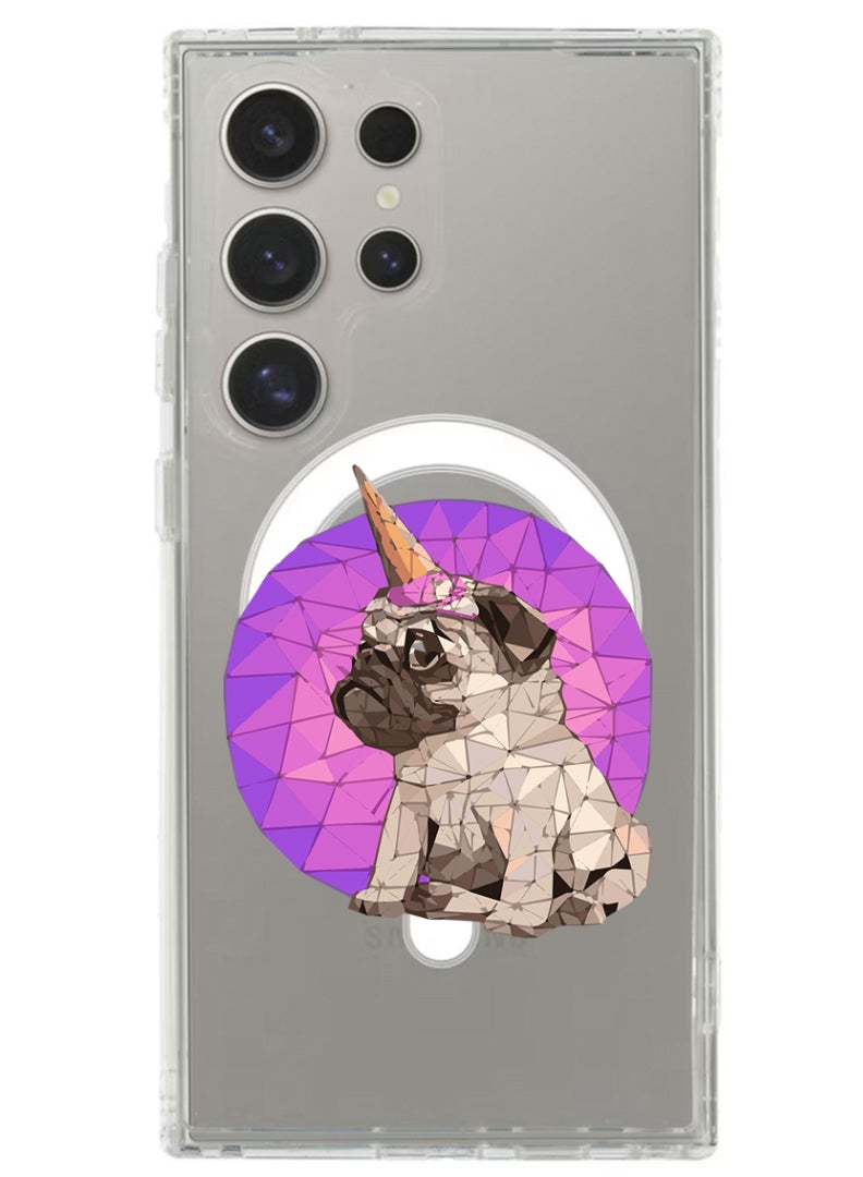 Theodor Magnetic Case for Samsung Galaxy S24 Ultra 6.8-inch Compatible with MagSafe Wireless Charging, Shockproof Phone Bumper Cover Puggy - Image 1