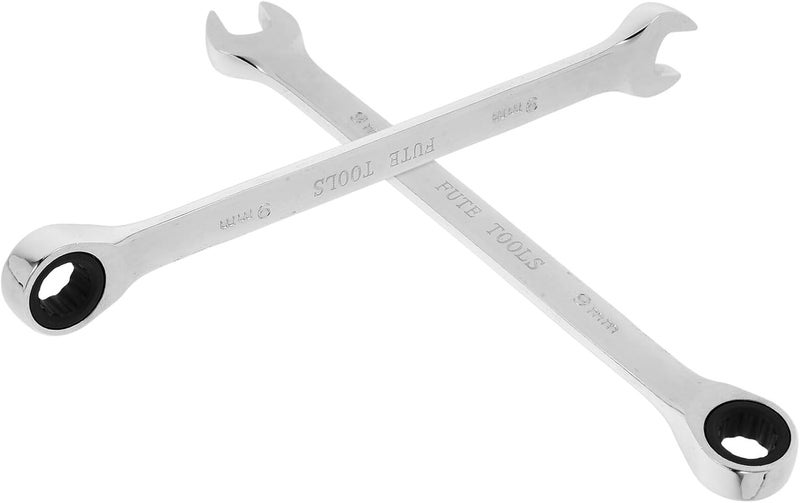 Levemolo Double End Ratcheting Wrench 9mm Multi-use Metal Spanner Tool 2pcs Portable Repair Hand Wrench for Mechanics and DIY Automotive Use - Image 1