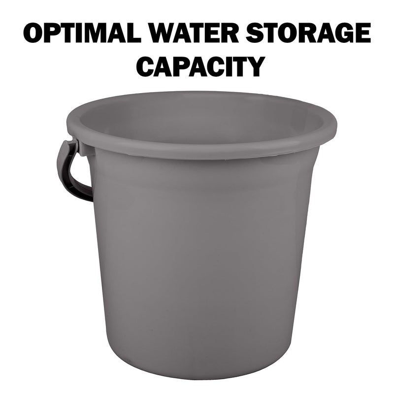 Kuber Industries Bucket Plastic Bucket for Bathroom Strong Bathroom Bucket Bucket for Bathing Water Storage Bucket Bathroom Bucket Plain Bucket 18 LTR Pack of 2 Multi - Image 4