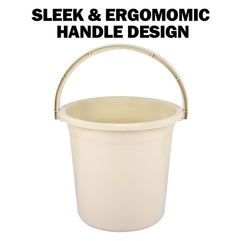 Kuber Industries Bucket Plastic Bucket for Bathroom Strong Bathroom Bucket Bucket for Bathing Water Storage Bucket Bathroom Bucket Plain Bucket 18 LTR Pack of 2 Multi - Image 5
