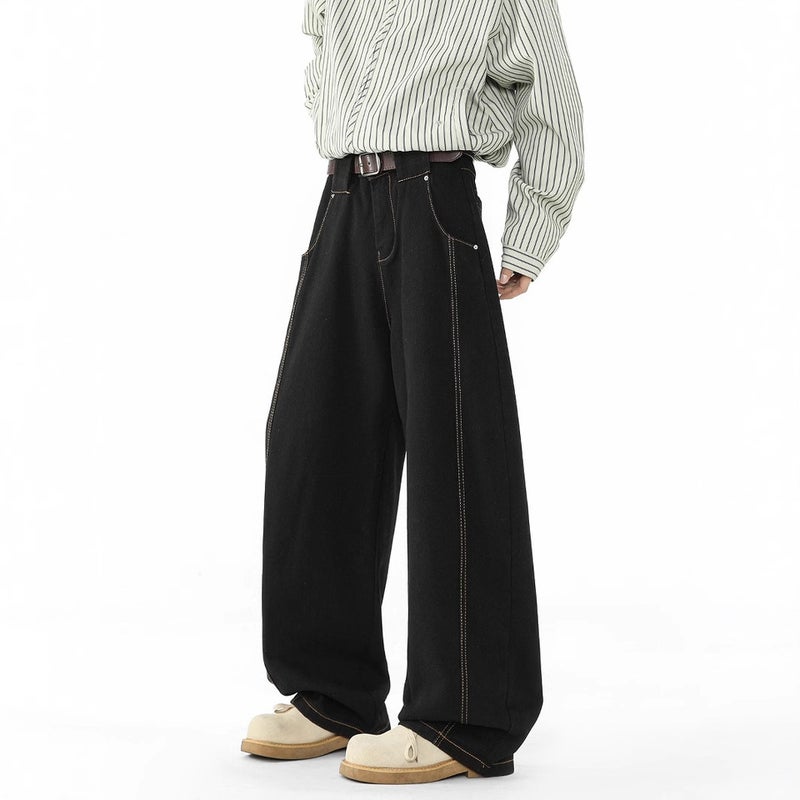 Unisex Classic Denim Jeans Loose Fit Daily Outdoor Wear - Image 4