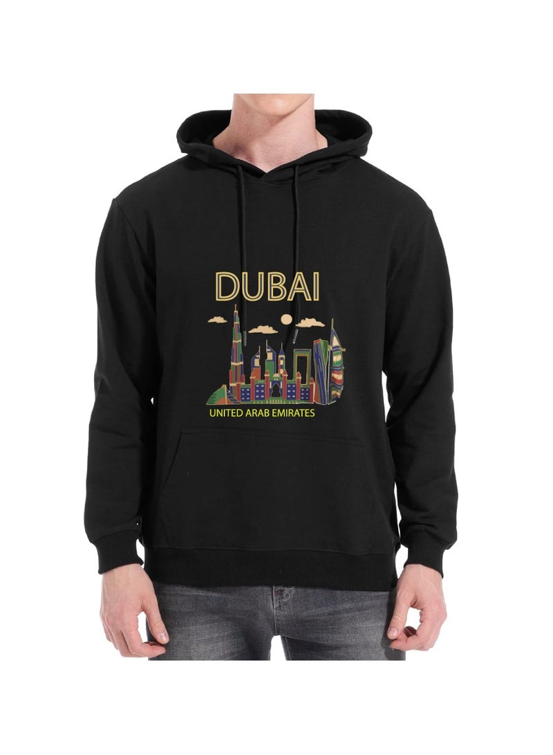 PRINTSHOP4ME Dubai Skyline Hoodie-Soft Cotton Pullover-Casual Fashion Hoodie For Men And Women-Long Sleeve With Pockets-Perfect For Travel - Image 1