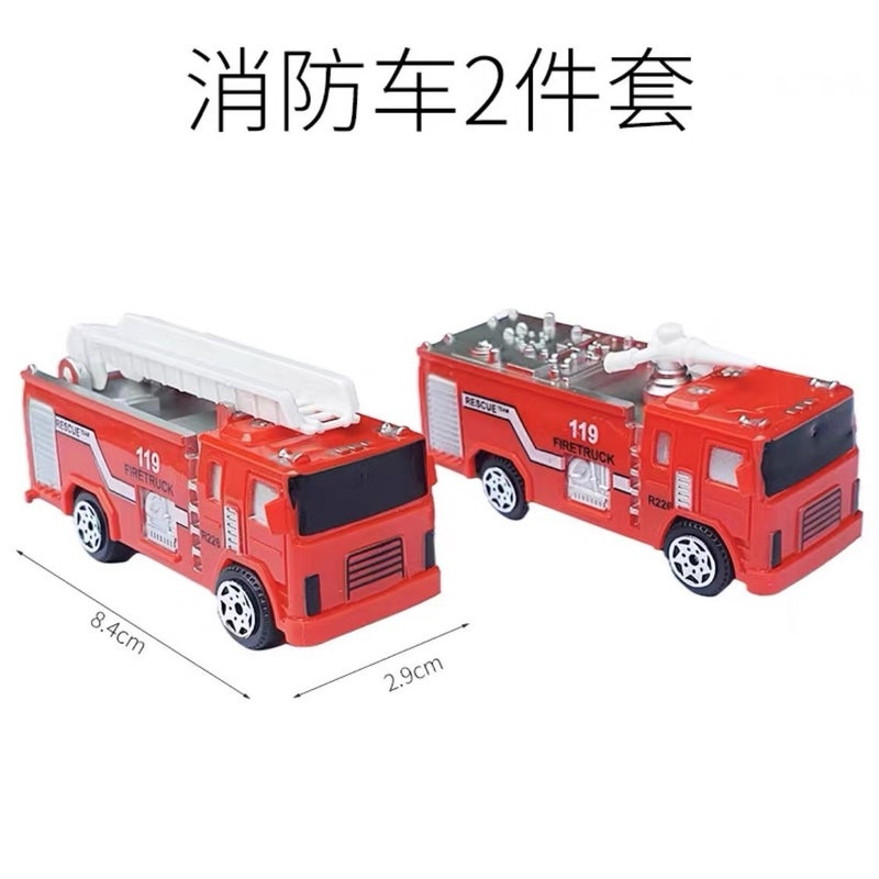 Kids Birthday Cake Topper Cars Theme Fire truck 2 piece set 