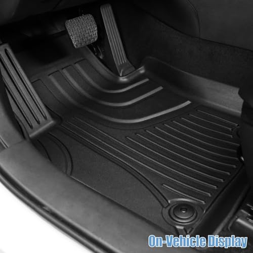 IKABEVEM Original Floor Mats for 2019-2026 Mazda 3 All Models - Custom Fit TPE Floor Liners - All Weather Car Mats for Mazda 3 Accessories 1st & 2nd Row Heavy Duty Protection Floor Mat - Image 3