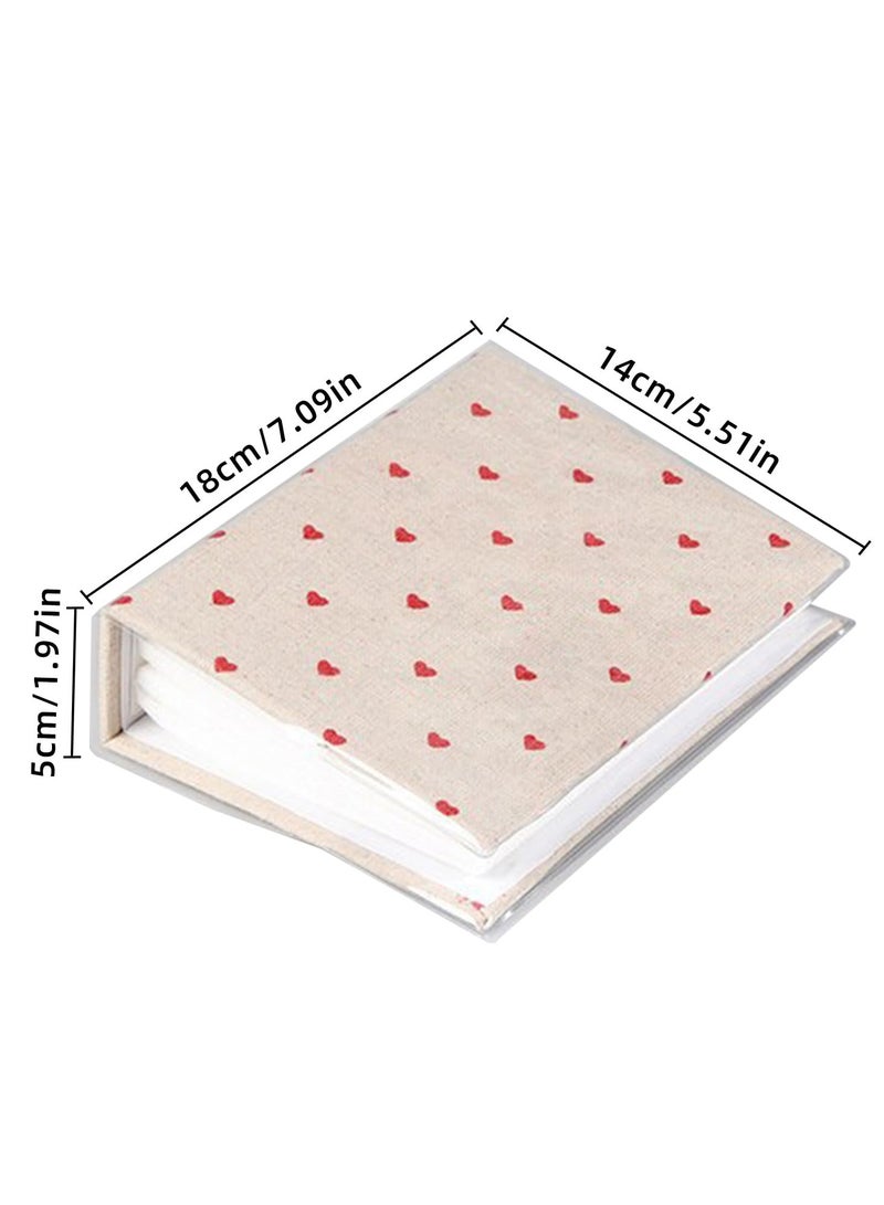 Hoasis 1-Piece Heart-Shaped Photo Album, 50-Page 100 Photos 6*6 inch Press Design Memory Book for Family, Friends, and Couples, 18*14*5cm - Image 2