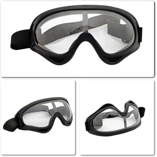 TAZLYN Bike Riding bike Motorcycle Riding Goggles helmet for bike Bike eye protection glasses for men women With Transparent Goggles Adjustable Strap Compatibility Bike Riding Goggles (PACK 1) Black - Image 5
