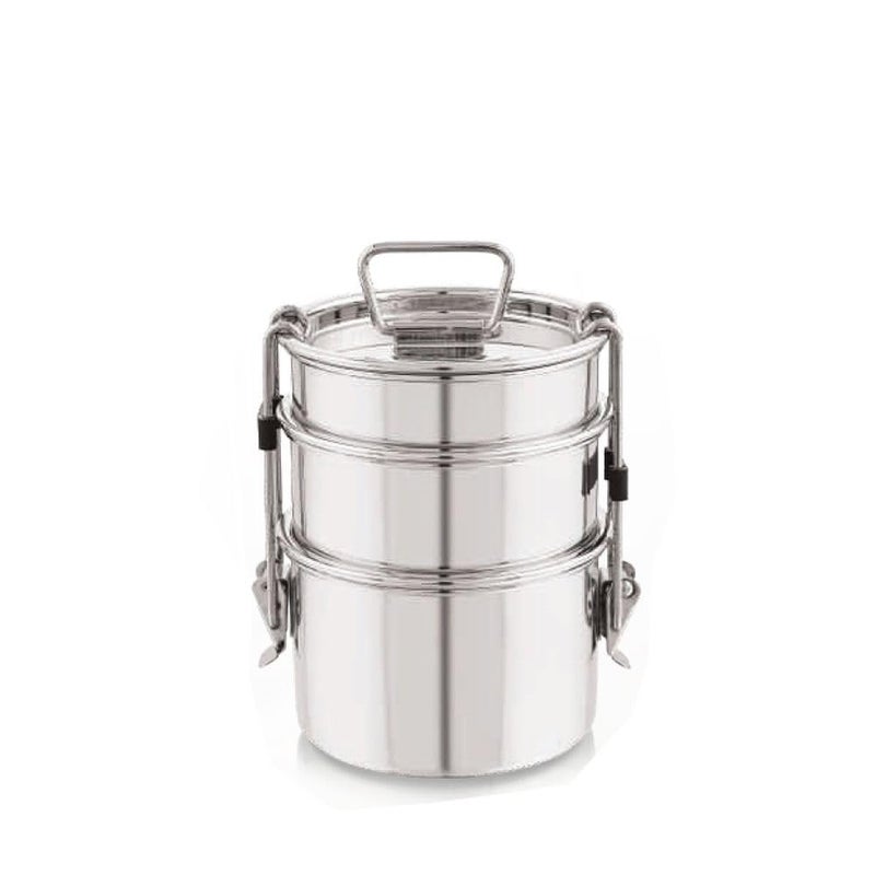 PDDFALCON Royal Lunch Box Stainless Steel Lunch Box Set,100% Leak-Proof, BIS Certified, Jindal Seal & Made in India, Airtight with Lids,Ideal for Office & School (Royal Super 1300ml) - Image 5