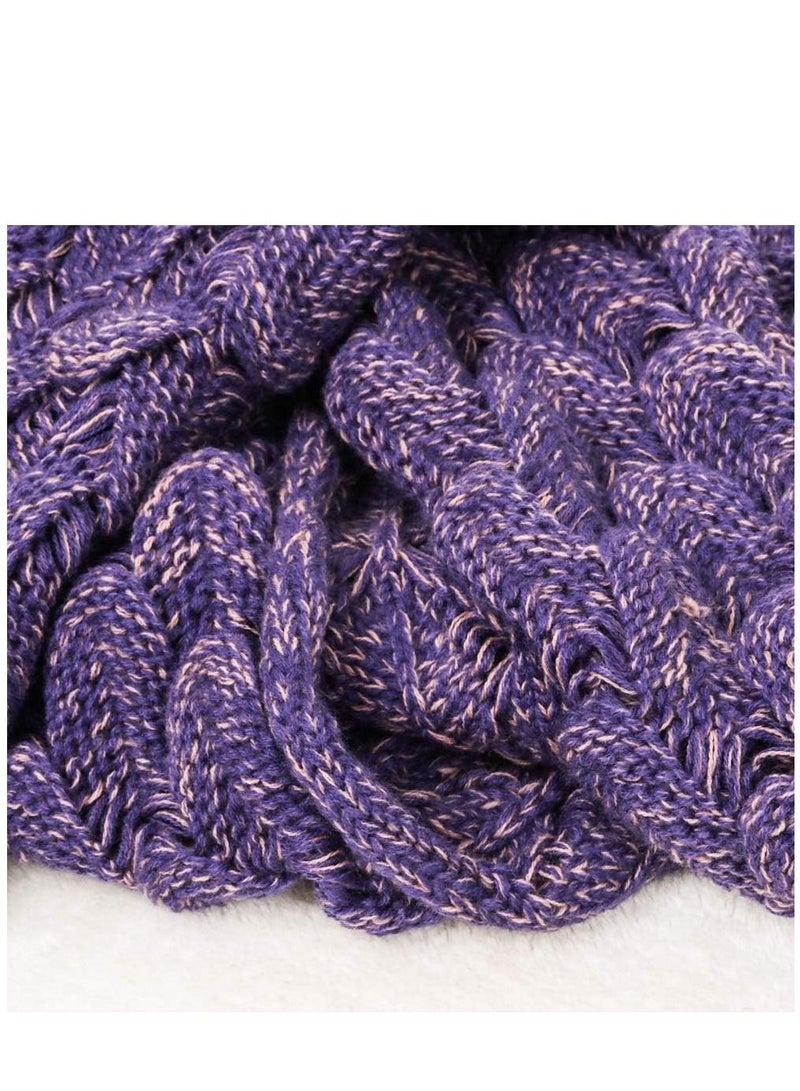 Gerenic Mermaid Tail Blanket, Hand Crochet Mermaid Blanket, Soft Comfy Blanket for Girls - Image 3