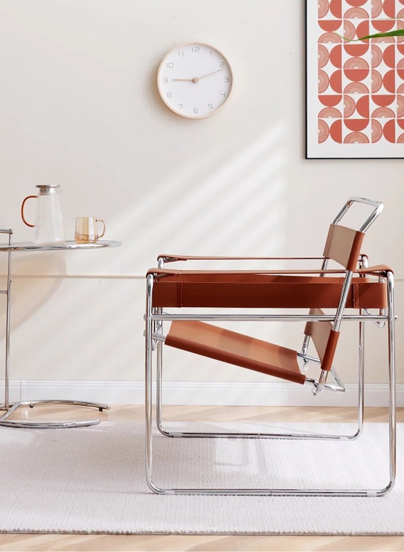 Merry Moments B3 كرسي واسيلي كرسي حديث لهجة كرسي جلدي كرسي منجد كرسي صالة كرسي أريكة كرسي طعام كرسي مكياج لغرفة النوم وغرفة المعيشة وتناول الطعام بالتجزئة بني H83xW72xL79 سم - Image 2