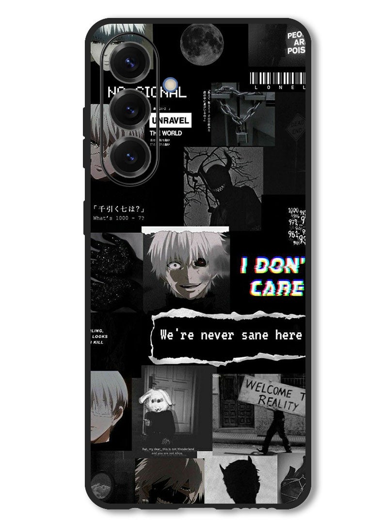 Theodor Case Compatible with Samsung Galaxy M56 6.74 Inch Protection Shockproof Bumper Cover We're Never Sane Here - Image 1