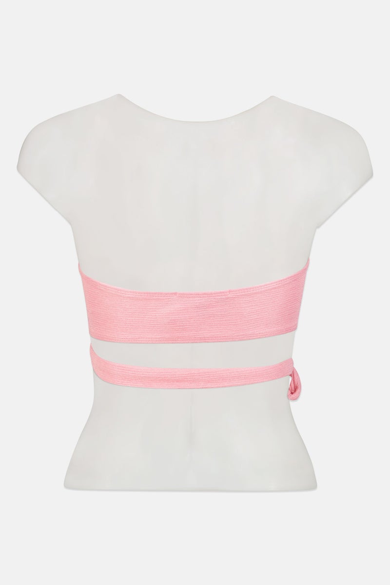 Missguided Women Solid Bikini Top, Pink - Image 2