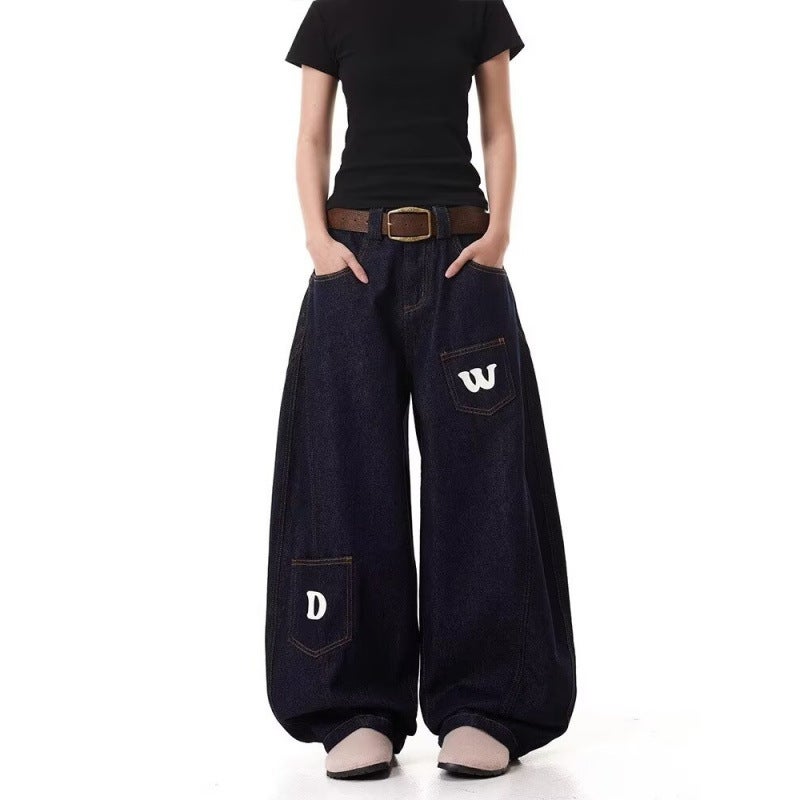 Unisex Classic Denim Jeans Loose Fit Daily Outdoor Wear - Image 1