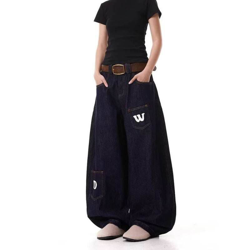 Unisex Classic Denim Jeans Loose Fit Daily Outdoor Wear - Image 3