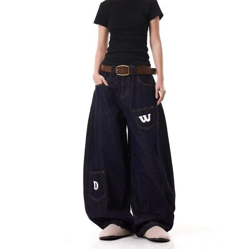 Unisex Classic Denim Jeans Loose Fit Daily Outdoor Wear - Image 2