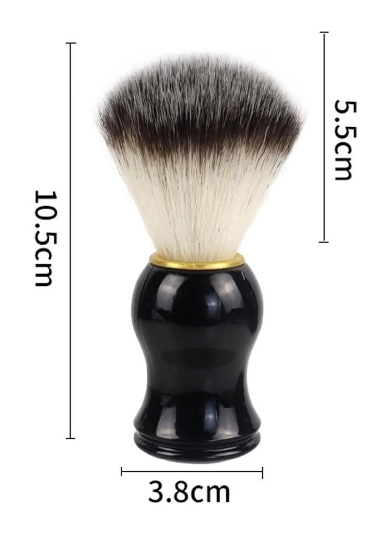 فرشاة حلاقة مصنوعة يدويا مقبض من بلاستيك ABS اسود اداة صالون شعر احترافية فاخرة للرجال يمكن استخدامها مع ماكينة امنة وشفرة مستقيمة وأداة الحلاقة - Image 3