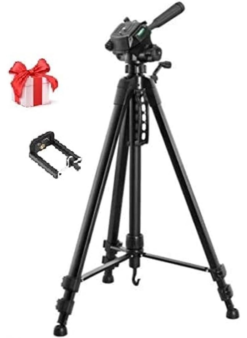 Professional Tripod Stand for Camera & Mobile – Adjustable Height up to 167.5cm – Heavy-Duty Build with Mobile Holder – Ideal for Photography & Video Recording