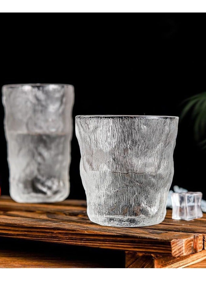 300 ml Glass Cup Set | 4-Piece Set with Frosted Design and Thick Heat-Resistant Glass - Coffee and Cold Beverage Cups | Perfect Gift Set for Family and Friends  - Image 5