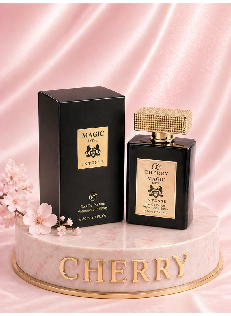 اكتشف عطر ماجيك لوف تشيري برفيوم 80 مل – لمسة أنثوية فاخرة تدوم