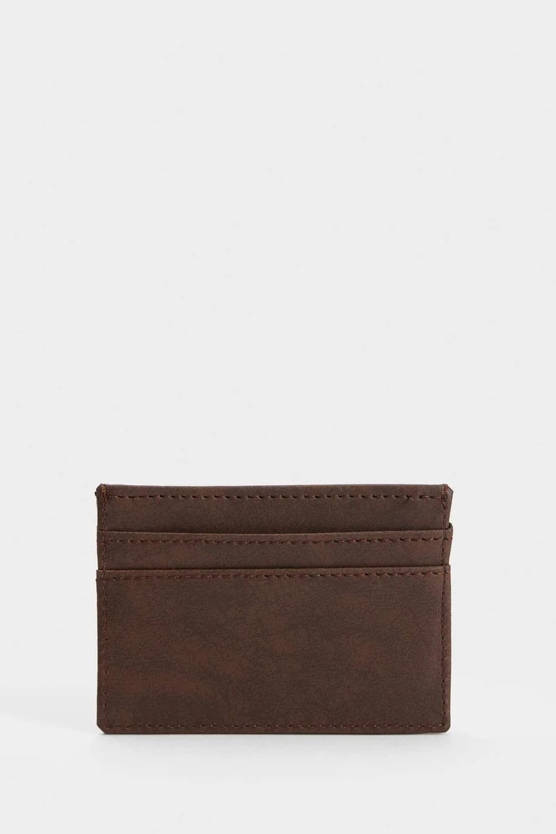 Defacto  Man Faux Leather Business Card Wallet for Men | Best Price UAE
