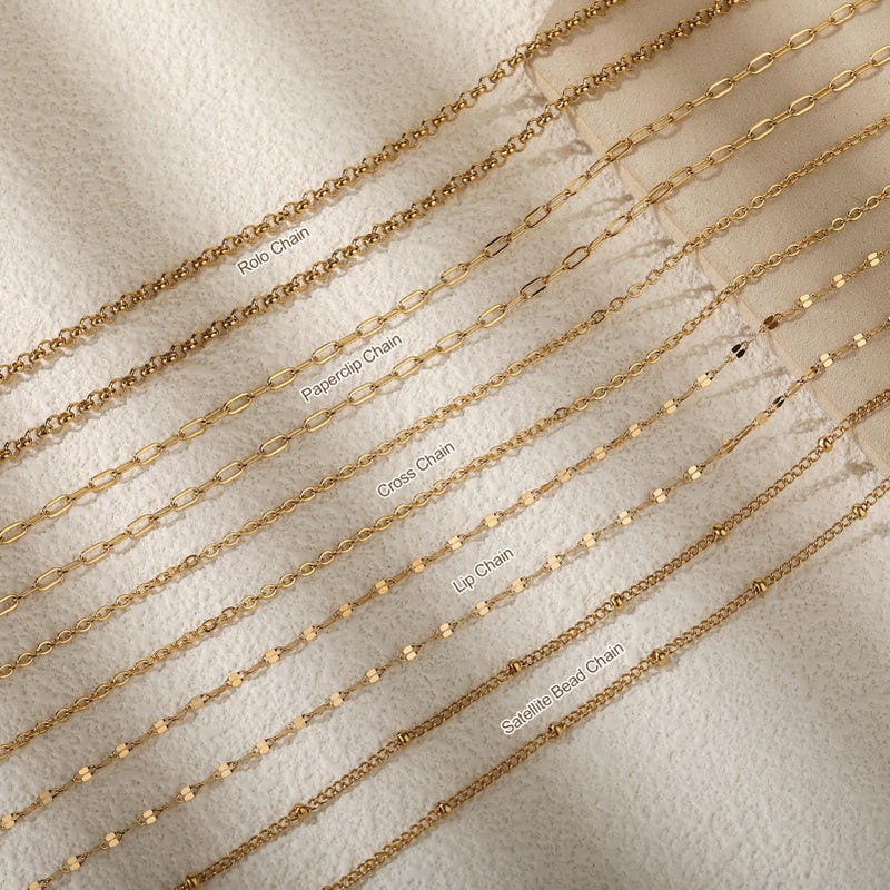 UMAOKANG 5 Rolls 39.4 Feet Gold Plated Stainless Steel Chains for Jewelry Making Dainty Jewelry Making Chains Bulk with Jewelry Findings - Image 5