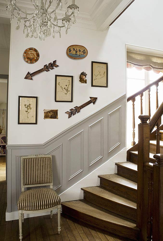 Dahey Rustic Wooden Arrow Wall Decor Farmhouse  15"" Wood Arrows Sign Wall Hanging Art Christmas Decoration For Home Or Wedding  Set Of 2 - Image 3