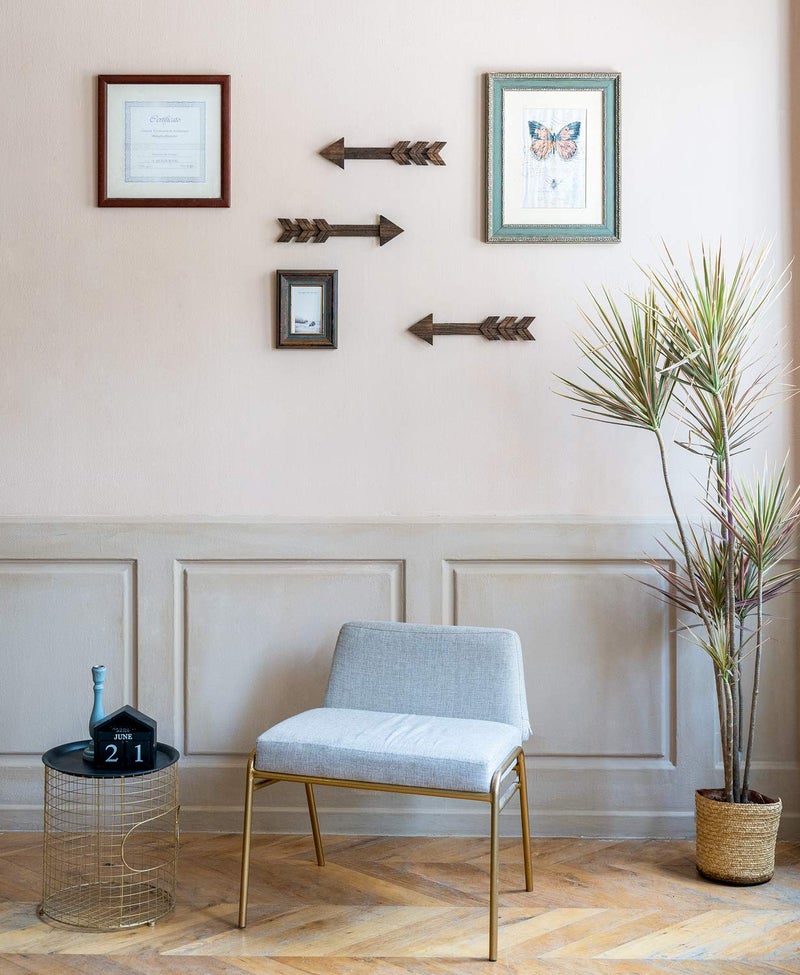 Dahey Rustic Wooden Arrow Wall Decor Farmhouse  15"" Wood Arrows Sign Wall Hanging Art Christmas Decoration For Home Or Wedding  Set Of 2 - Image 2