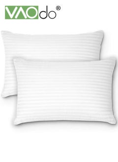 VAOdo 2 Pack  Hotel Collection  Bed Pillows  for Sleeping  Queen Size Pillows  for Side and Back Sleepers Super Soft Down Alternative Microfiber Filled Pillows  48*74CM  - Image 1