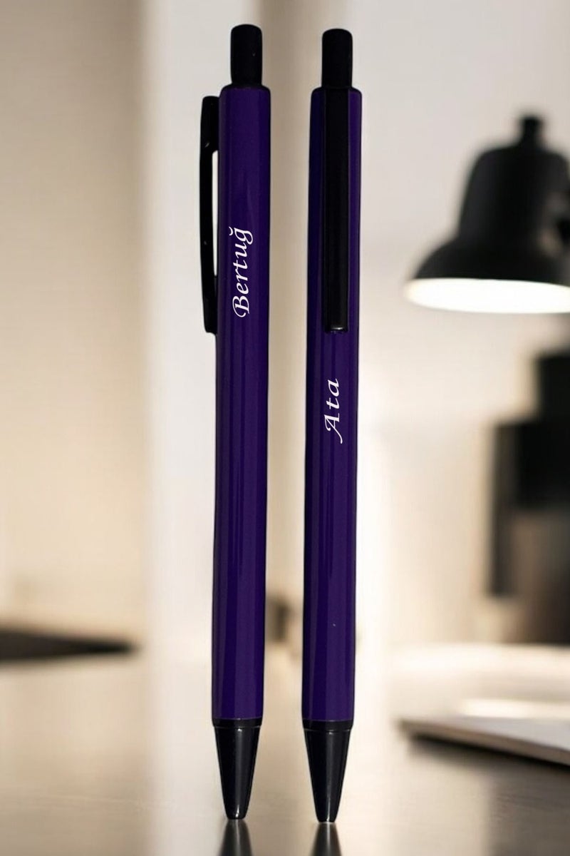 Metal Ballpoint Pen Set of 5 Personalized
