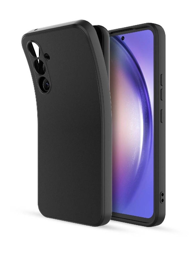 Olliwon Protective Shockproof Liquid Silicone Gel Rubber Soft TPU Back Case Cover For Samsung Galaxy A54 5G Black - Image 1