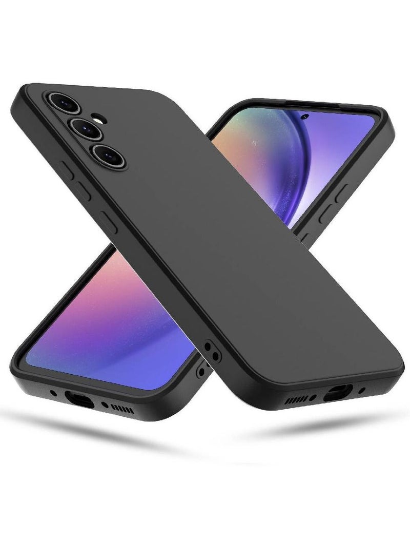 Olliwon Protective Shockproof Liquid Silicone Gel Rubber Soft TPU Back Case Cover For Samsung Galaxy A54 5G Black - Image 4
