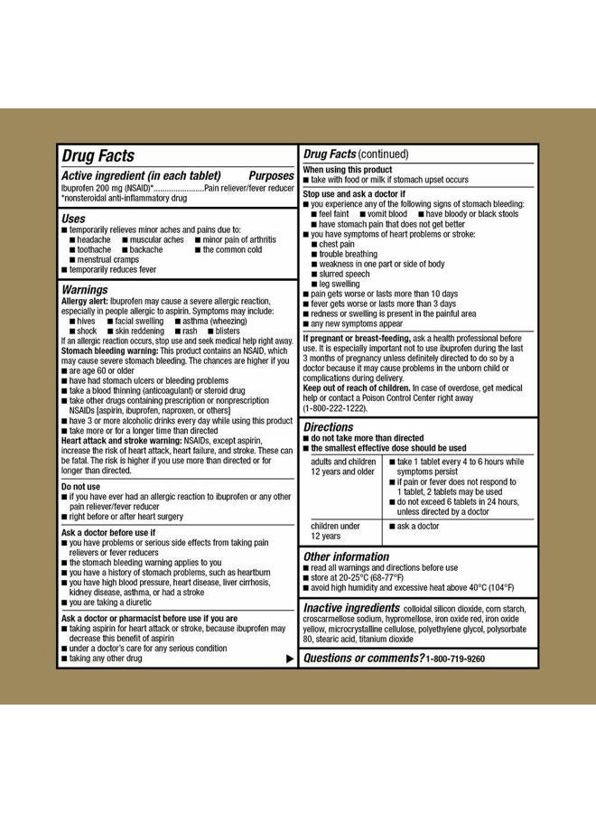 GOODSENSE 200 mg Ibuprofen Tablets, Fever Reducer and Pain Relief from Body Aches, Headache, Arthritis Pain and More, 500 Count - Image 2