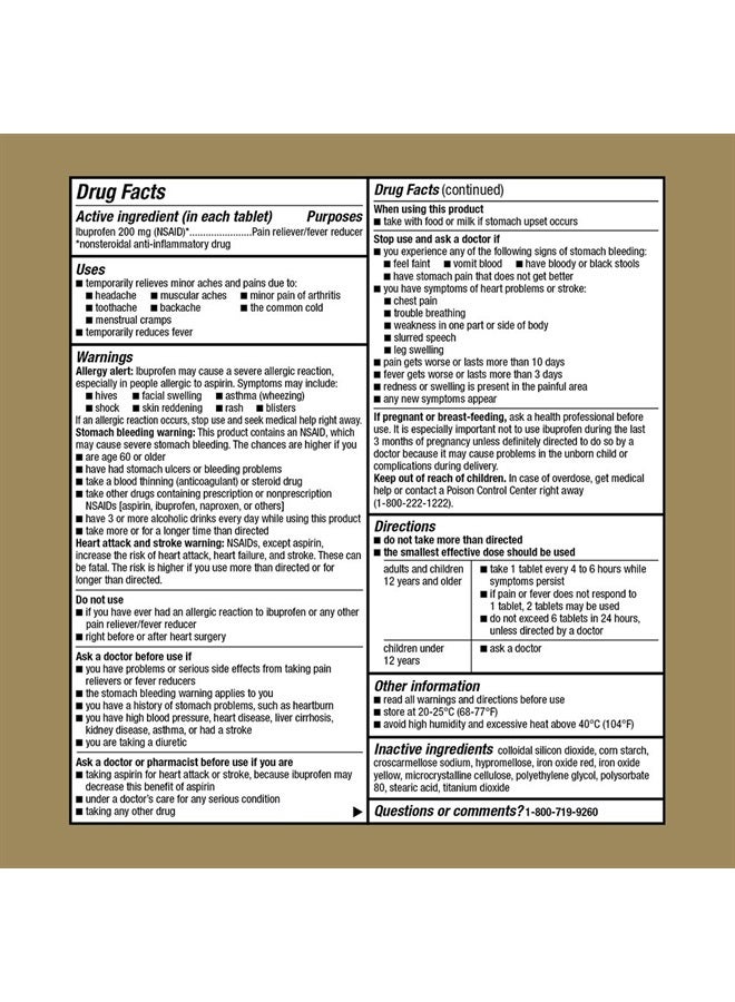 GOODSENSE 200 mg Ibuprofen Tablets, Fever Reducer and Pain Relief from Body Aches, Headache, Arthritis Pain and More, 500 Count - Image 4