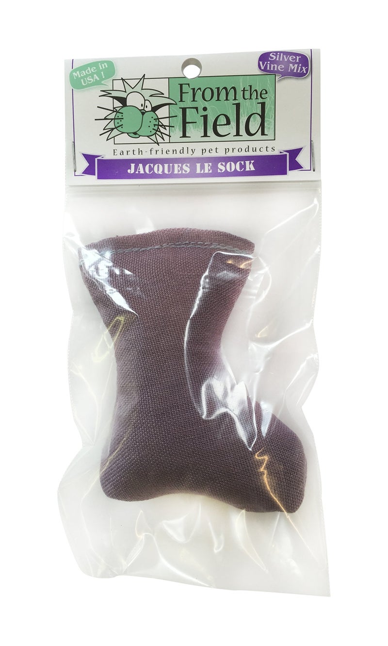 from The Field Jacques Le Sock with Silver Vine Durable Hemp Cat Toy EcoFriendly USAMade Potent Silver Vine Catnip Blend Engaging Biodegradable Cat Toy for All Cats - Image 2