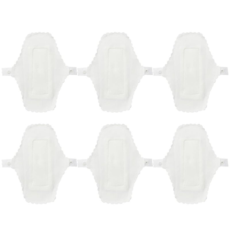 Washable Reusable Cotton Menstrual Pads 6pcs 180mm Leak Proof Sanitary Napkins - Image 2