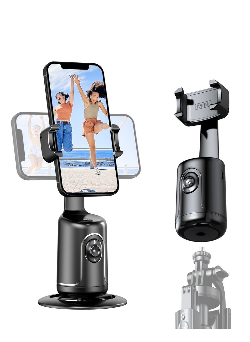 Generic Auto Face Tracking Tripod, No App Required, 360° Rotation Face Body Phone Mount Smart Shooting Phone Tracking Holder For Vlog Live Streaming Video, Rechargeable Battery, Black  - Image 4