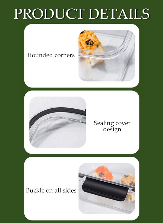 DUNISO 3PCS Plastic Food  Storage Containers , Airtight Bento Boxes Set with Leak Proof Locking Locking and Lids, Safe Crisper for Home ,Office ,Kitchen, Camping, Meal Prep Storage - Image 3