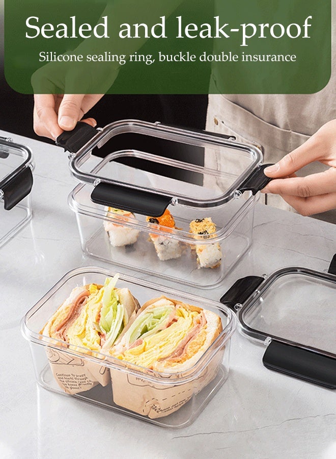 DUNISO 3PCS Plastic Food  Storage Containers , Airtight Bento Boxes Set with Leak Proof Locking Locking and Lids, Safe Crisper for Home ,Office ,Kitchen, Camping, Meal Prep Storage - Image 5