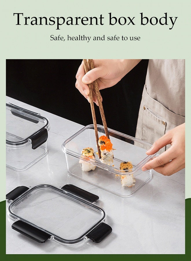 DUNISO 3PCS Plastic Food  Storage Containers , Airtight Bento Boxes Set with Leak Proof Locking Locking and Lids, Safe Crisper for Home ,Office ,Kitchen, Camping, Meal Prep Storage - Image 4