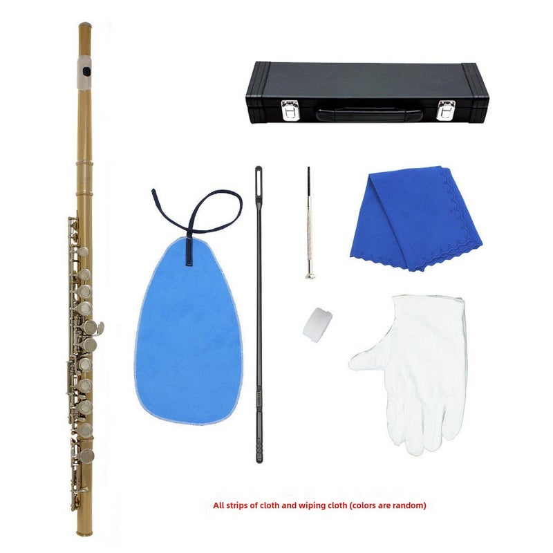 LADE 16-Hole Flute C Key Colored for Beginners  Professionals Gold Silver Key