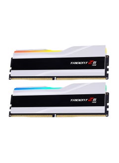 Trident ذاكرة سطح مكتب G.Skill Trident Z5 RGB سعة 64 جيجابايت (32 جيجابايت × 2) DDR5 ثنائية القناة، سرعة ذاكرة 6000 ميجا هرتز، زمن انتقال CL30 CAS، Intel XMP 3.0، 288 دبوسًا، 1.40 فولت، أبيض | F5-6000J3040G32GX2-TZ5RW  - Image 1