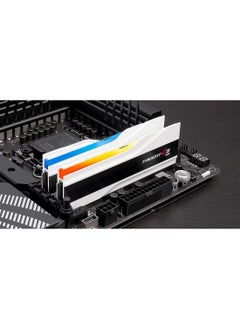 Trident ذاكرة سطح مكتب G.Skill Trident Z5 RGB سعة 64 جيجابايت (32 جيجابايت × 2) DDR5 ثنائية القناة، سرعة ذاكرة 6000 ميجا هرتز، زمن انتقال CL30 CAS، Intel XMP 3.0، 288 دبوسًا، 1.40 فولت، أبيض | F5-6000J3040G32GX2-TZ5RW  - Image 3