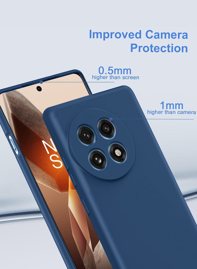 Wtech OnePlus 13 5G 2024 Premium Soft Liquid Silicone Case Cover - Navy Blue - Image 2