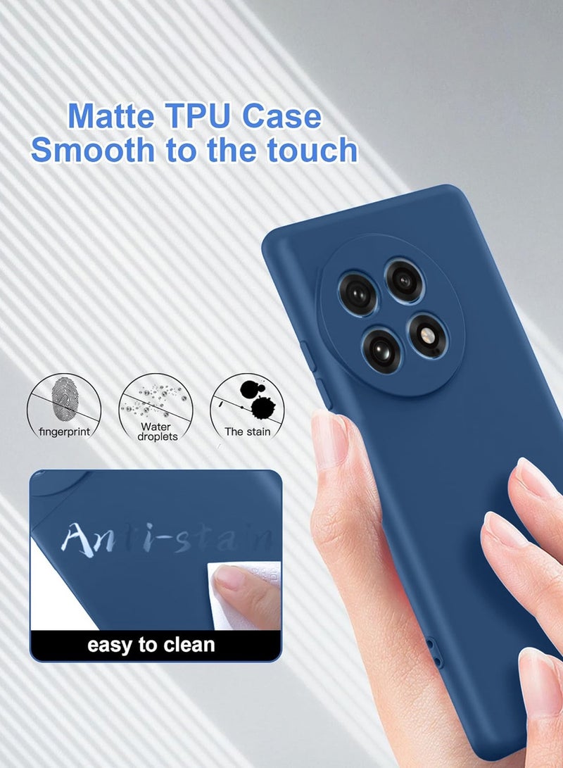 Wtech OnePlus 13 5G 2024 Premium Soft Liquid Silicone Case Cover - Navy Blue - Image 3