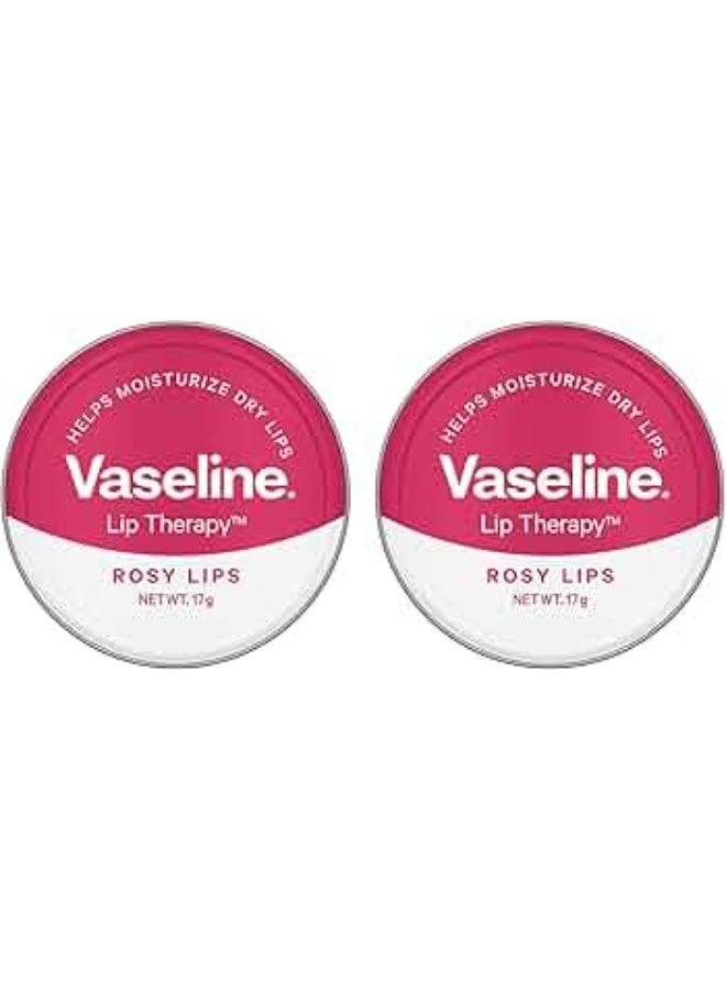 Vaseline Lip Therapy Lip Balm Tin, Rosy Lips, 17g (Pack Of 2) - Image 1