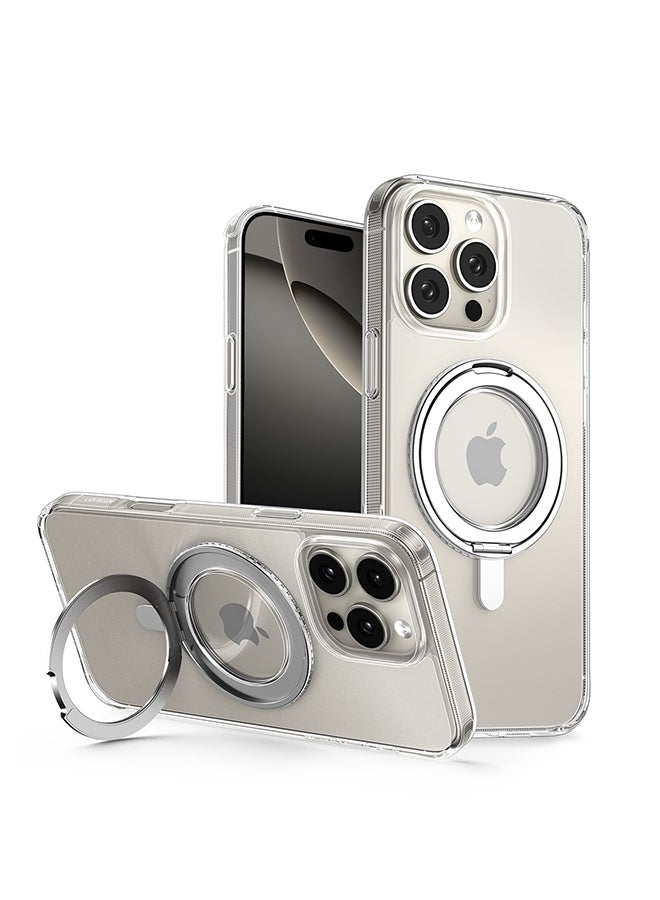 يو جرين جراب ماج سف لهاتف أيفون 16 برو مع حامل قابل للدوران 360 درجة, مغناطيس قوي, حماية من السقوط بدرجة عسكرية, كفر ١٦ برو متوافق مع MagSafe وملحقات الهاتف المغناطيسية - Image 1