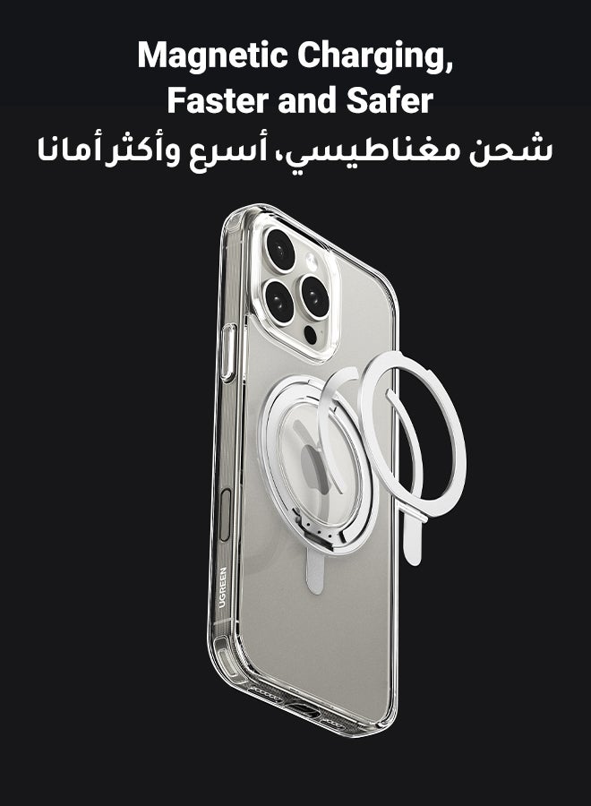 يو جرين جراب ماج سف لهاتف أيفون 16 برو مع حامل قابل للدوران 360 درجة, مغناطيس قوي, حماية من السقوط بدرجة عسكرية, كفر ١٦ برو متوافق مع MagSafe وملحقات الهاتف المغناطيسية - Image 4