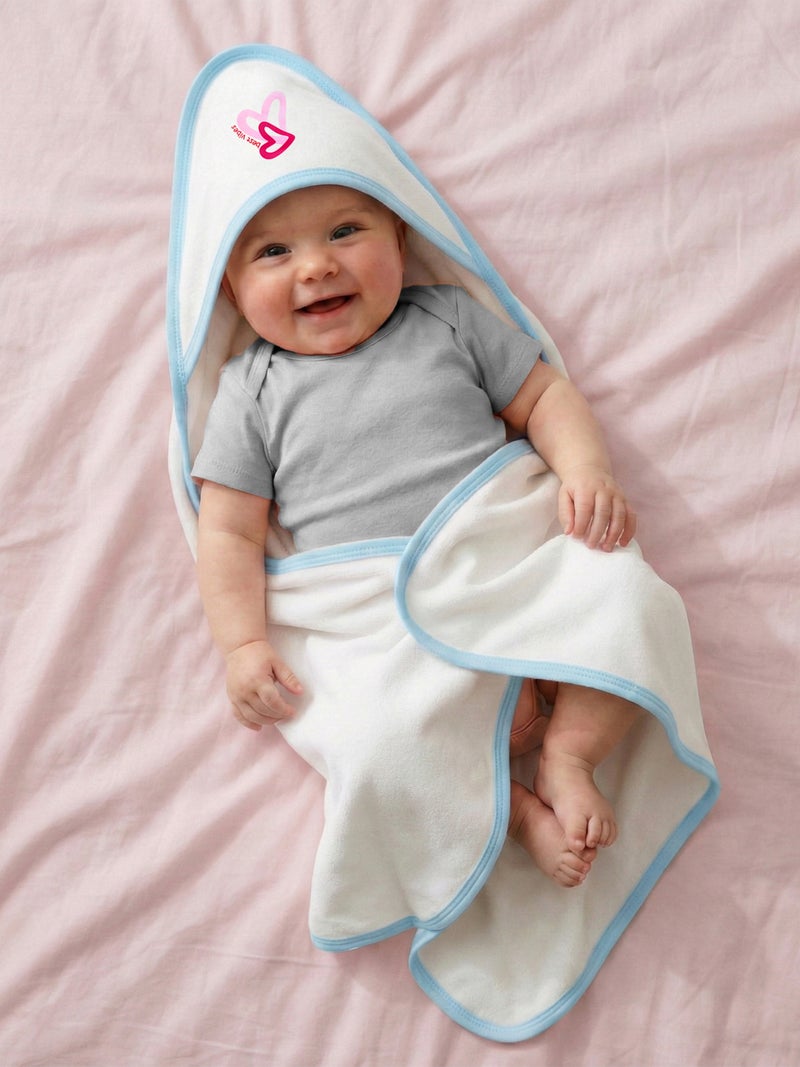 بابيز_بيسك بيبيز بيسك قماط / بطانية استقبال للمولود الجديد من القطن 100%, أزرق - Image 3