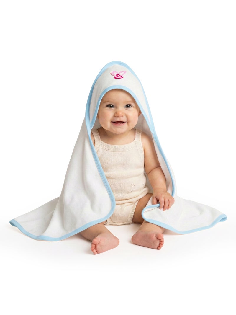 بابيز_بيسك بيبيز بيسك قماط / بطانية استقبال للمولود الجديد من القطن 100%, أزرق - Image 2