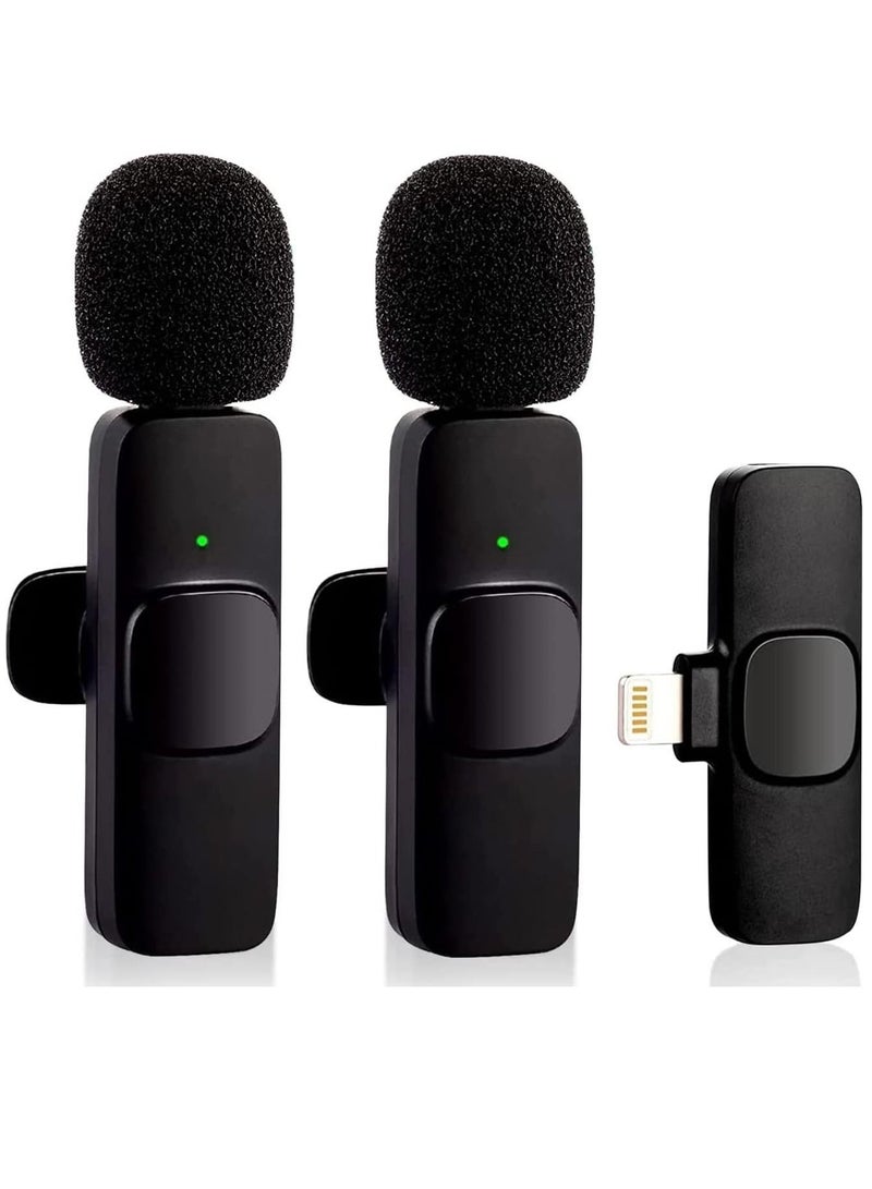 ELTRAZONE Wireless Microphone for iPhone iPad- Plug-Play Wireless Lavalier Mic with 2 Microphone for Phone Video Recording- Interview- Vlog- Auto Sync and Noise Reduction- 2.4G  - Image 1